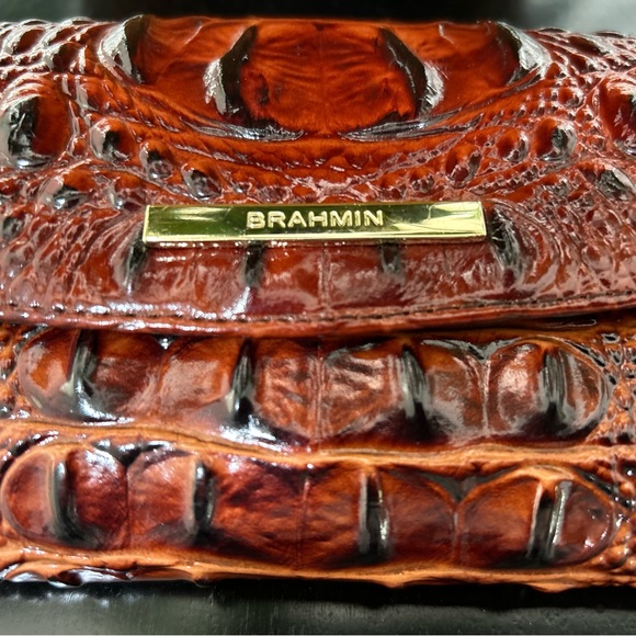 Brahmin Pecan Melbourne Crocodile Embossed
Leather Modern Checkbook Wallet - Picture 6 of 6
